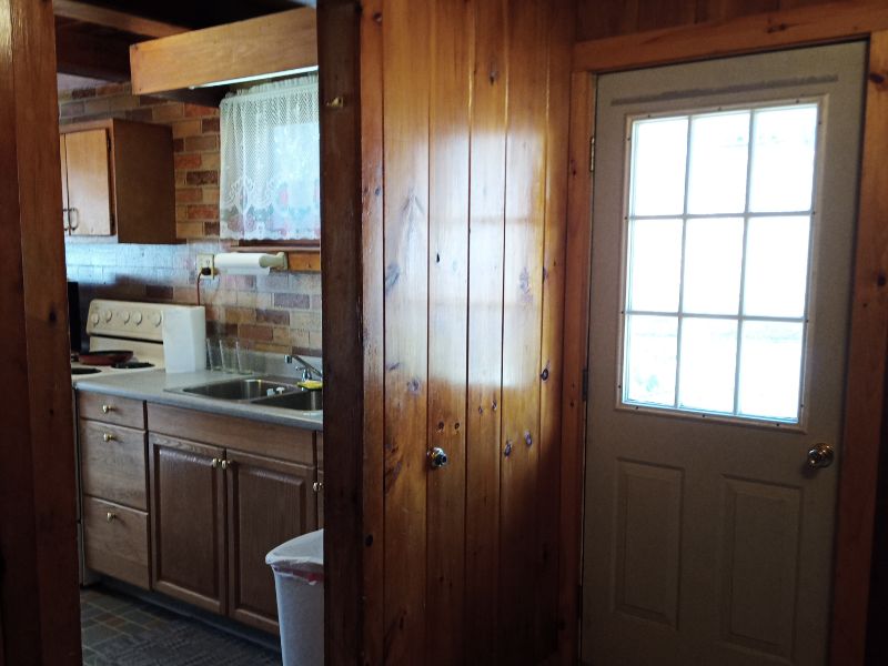 kitchen and door area